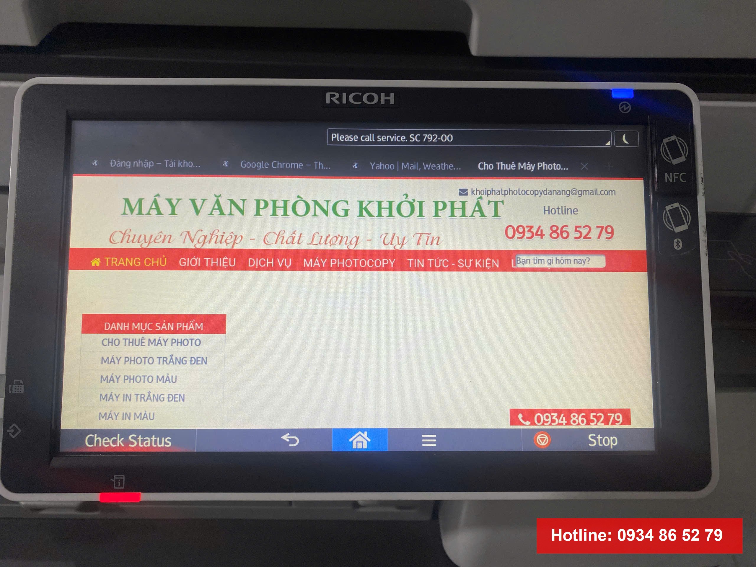 Kiểm tra chức năng máy trước khi cho thuê tại Đà Nẵng